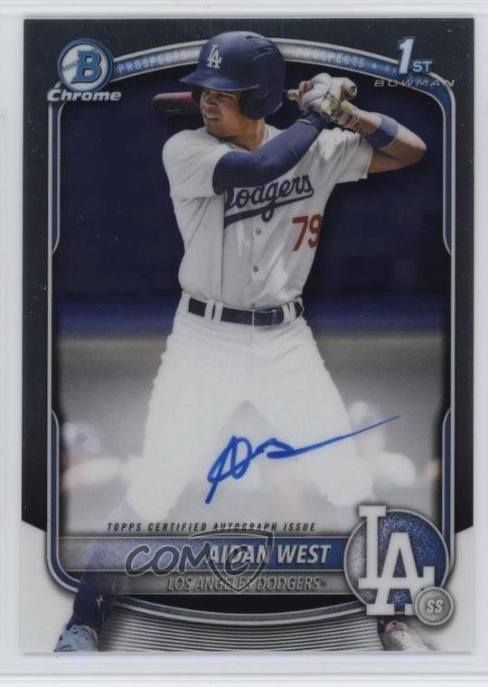 2025 Bowman Draft Chrome Prospect Aidan West #CPA-AWE Auto 1uy2