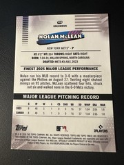 2026 Topps Finest – Nolan McLean Uncommon Mini Diamond Refractor! #115 RC