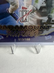 Topps Signature Class 2025 Jahmyr Gibbs David Montgomery Lions PP-8 Purple /100