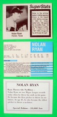 NOLAN RYAN 1990 1991 Broder Sports Data Bank Test Oddball Card Lot of 7 Cards NM