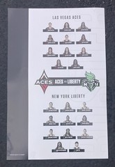 Las Vegas Aces WNBA Sydney Colson Poster vs New York Liberty 8/17/23 11×17 New!