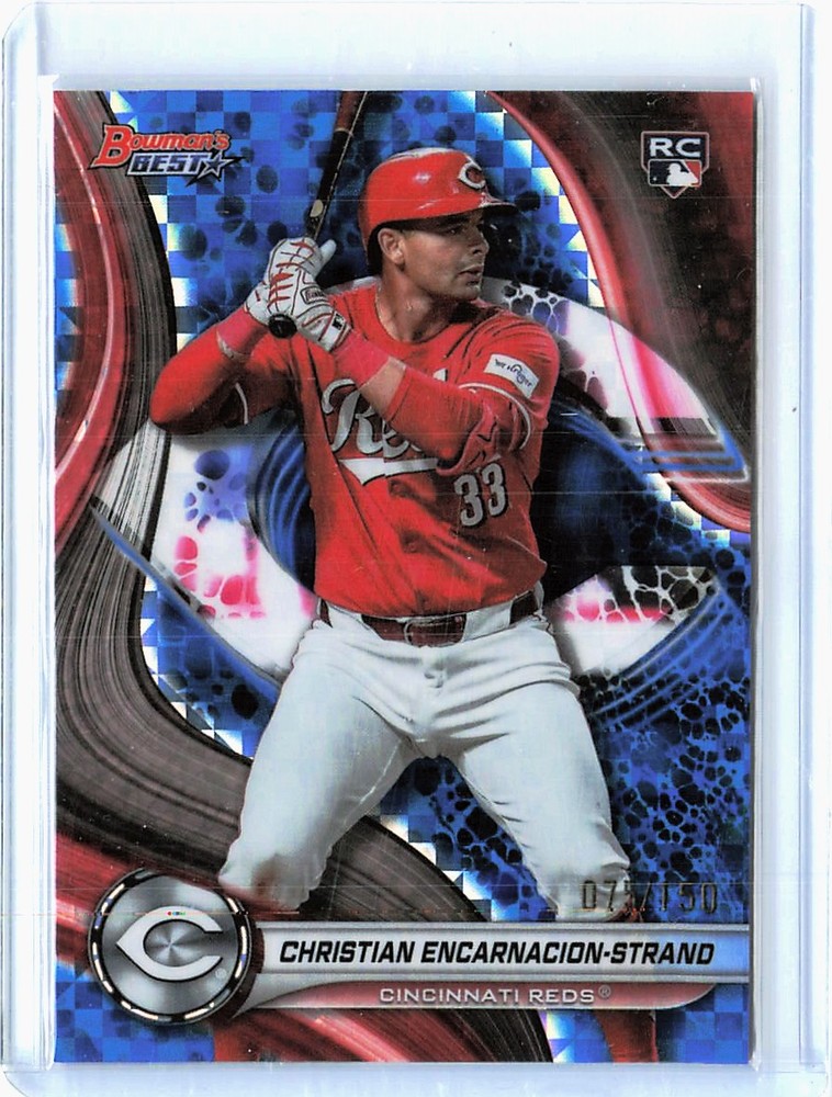 2024 Bowman&rsquo;s Best Christian Encarnacion-Strand Rookie Blue X-Fractors #21/150