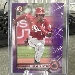 2022 Bowman Draft Chrome #BDC- 80 Elly De La Cruz Purple Refractor 007/250