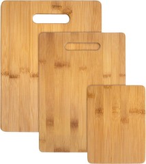 Totally Bamboo 3-Piece Cutting Board Set; 3 3 Assorted Sizes, Solid