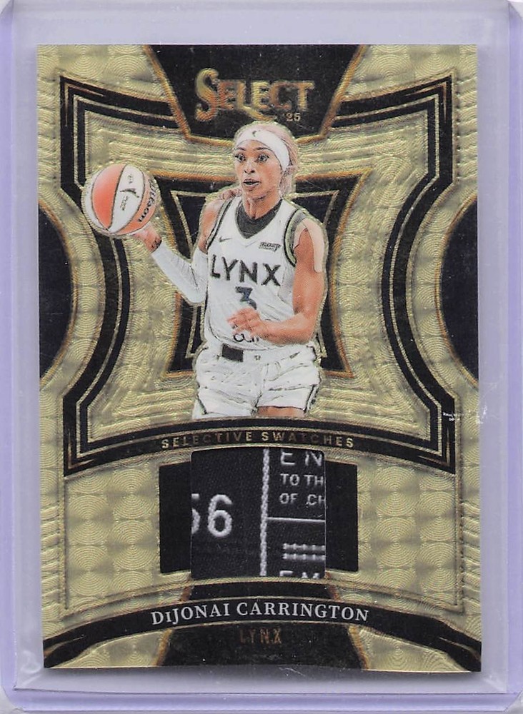 2025 Panini Select WNBA DiJonai Carrington Selective Swatches Gold Vinyl 1/1