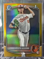 Joseph Dzierwa 2025 Bowman Chrome 1st True Gold Refractor /50 Orioles