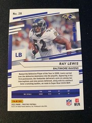 2022 Panini Prestige Ray Lewis XTRA POINTS /99 Baltimore Ravens
