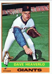 1976 Topps #213 Dave Heaverlo San Francisco Giants EX-MT
