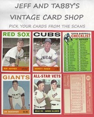 1964 TOPPS BASEBALL 218 TO 579 / SEE DROP DOWN MENU FOR CARD YOU WILL RECEIVE