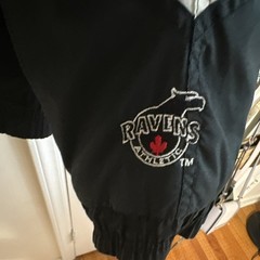 Toronto Maple Leafs NHL Hockey Jacket Black Blue Gray White Ravens Authentic LG