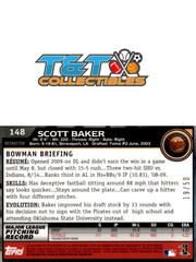 Scott Baker 2010 Bowman Chrome Gold Refractors #148 Minnesota Twins 19/50 59