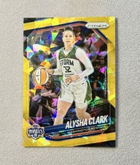 2025 Panini Prizm #129 – ALYSHA CLARK – GOLD ICE PRIZM – SSP ** 08 / 10 **