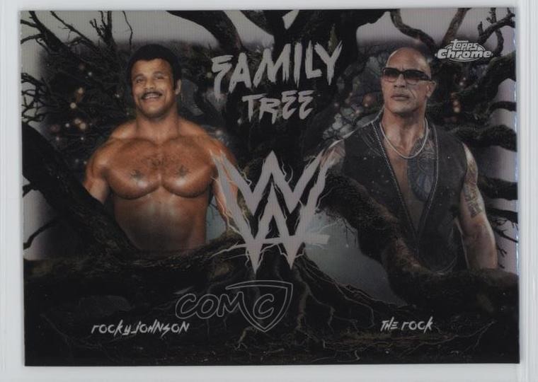 2026 Topps Chrome WWE Family Tree Rocky Johnson The Rock #FAM-JR 17uv