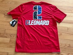 NBA Los Angeles Clippers #2 Kawhi Leonard Men&rsquo;s Red Workout T-Shirt Large NWT