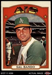1972 Topps #650 Sal Bando Athletics 4 – VG/EX
