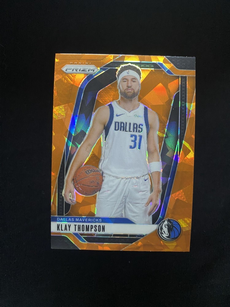 2024-25 Panini Prizm Klay Thompson Orange Cracked Ice #107