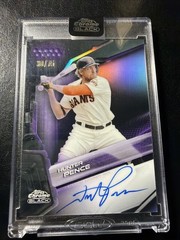 2026 Topps Chrome Black Hunter Pence Purple Refractor Auto /75 Giants Encased A