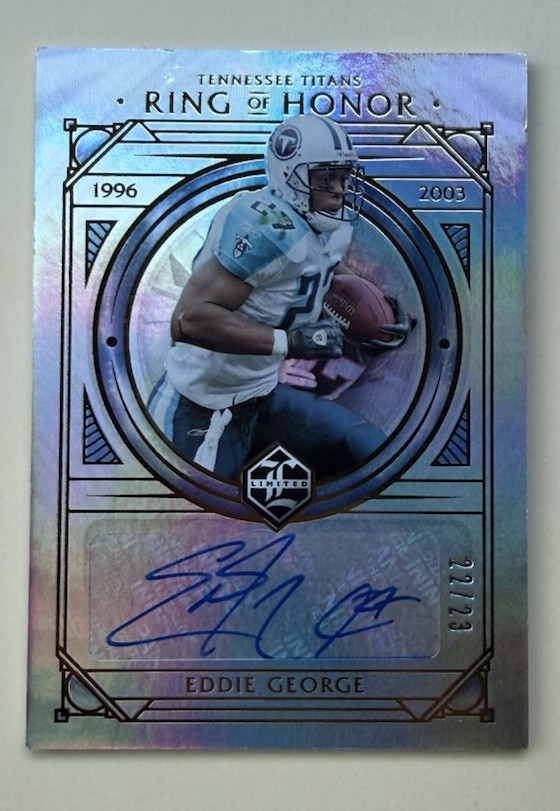 2021 Panini Limited- Ring of Honor Eddie George #ROH-EG Spotlight Autograph /23