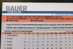 2019 Topps Series 1 Baseball Trevor Bauer #110 Cleveland Indians
