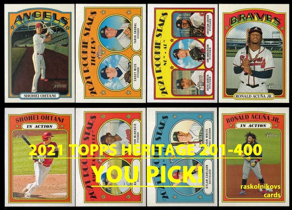 2021 TOPPS HERITAGE #201-400 COMPLETE YOUR SET $2 or 2 Card Minimum YOU PICK!