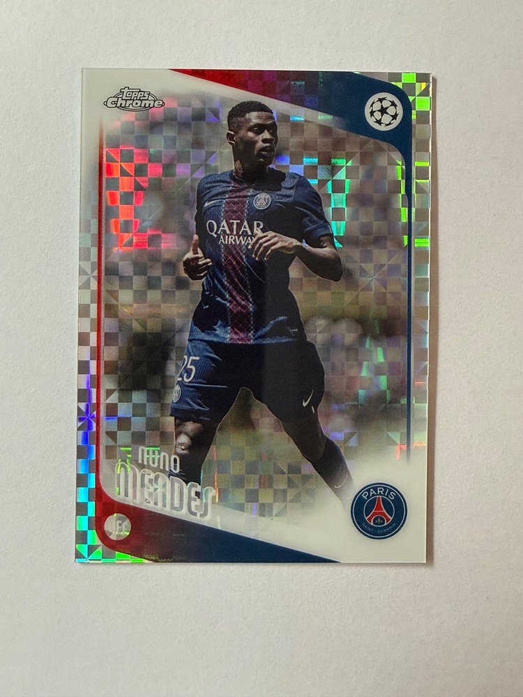 2025-26 Topps Chrome UEFA Club Competitions #69 Nuno Mendes X-Fractor
