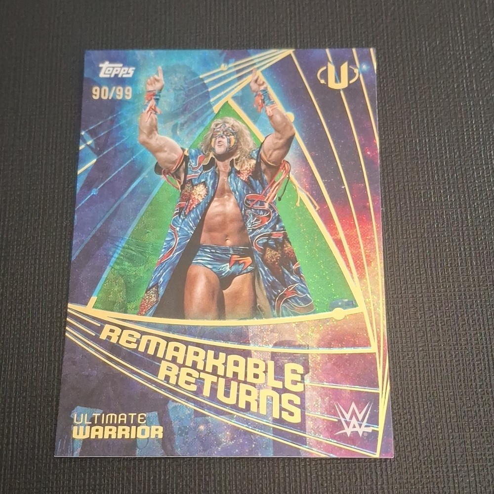 Topps WWE Universe Remarkable Returns Ultimate Warrior Green Electric RRE-5 /99…