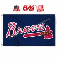 Atlanta Braves Flags 3×5 Banner Sign Baseball Man Cave New FREE Shipping 2022