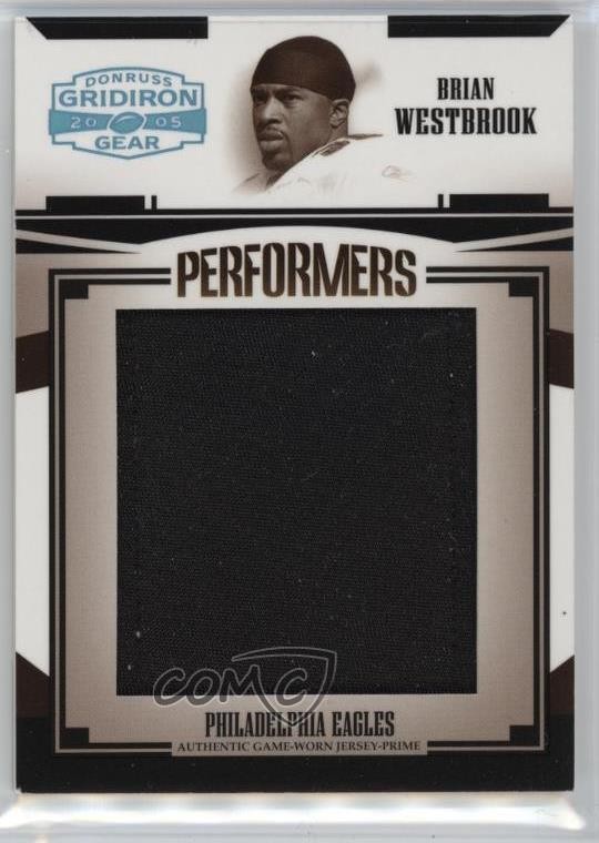 2005 Donruss Gridiron Gear Jumbo Jersey Swatch Prime 23/50 Brian Westbrook db5