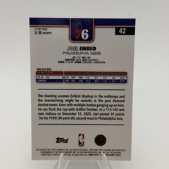 2026 Topps Chrome Update Basketball Joel Embiid Black Raywave /10 SSP Colormatch
