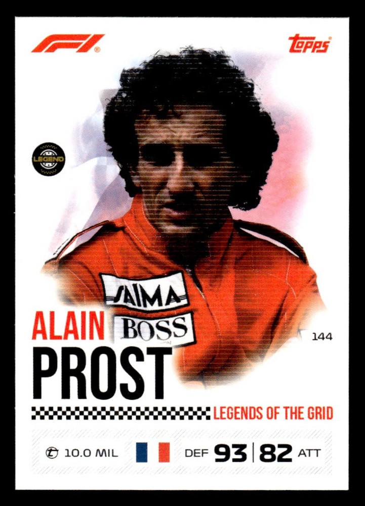 2026 Topps Turbo Attax F1 #144 Alain Prost Card