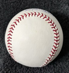 Mark Fidrych Signed Autograph OMLB Baseball The Bird ROY 76 TRISTAR Pearl White