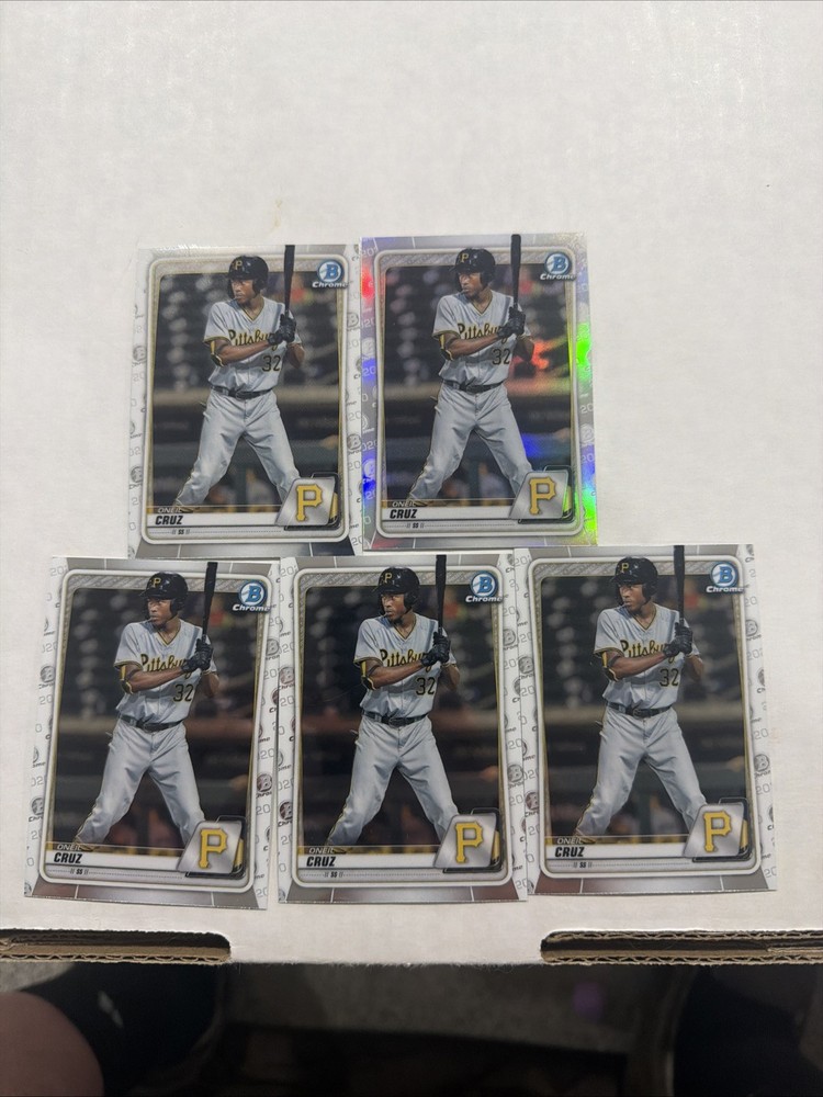 2020 Bowman Draft Chrome Oneil Cruz #BD-65 (RC) 5 Card Prospect Lot W/Refractor