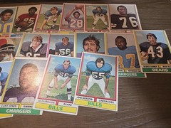 1974 Topps Football Card Lot Of 30 Cards. Varied Cond.