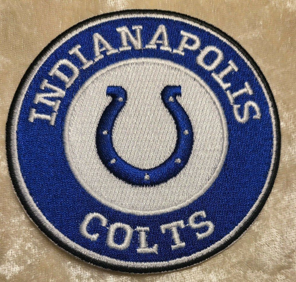 Indianapolis Colts 3.5&Prime; Round Iron/Sew On Embroidered Patch~ Free Tracking!