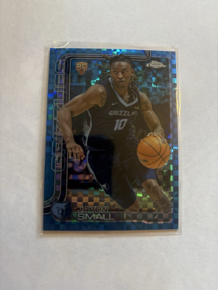 2025-26 Topps Chrome Javon Small #299 BLUE X-FRACTOR Rookie RC Blue Color Match