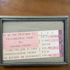 Julius Irving Last Home Game Ticket April 17, 1987