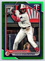 2024 Bowman Draft Kaelen Culpepper 1st Bowman Paper Green #/99 / #BD-98 / Twins