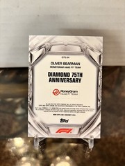 2025 Topps Chrome Formula 1 Rookie Diamond Anniversary OLIVER BEARMAN #D75-34