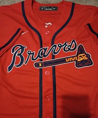 Youth Small Ronald Acuna Jr Classic Red Jersey Stitched Atlanta Braves NWT!!