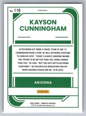 2026 Donruss Optic Orange Velocity #116 Kayson Cunningham