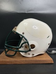 Vintage New York Jets NFL Helmet Phone Telephone On Wood Base Riddell – UNTESTED