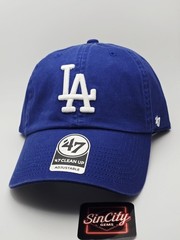 Los Angeles Dodgers 47 Brand Royal Blue Clean-Up Adjustable Strapback Dad Hat