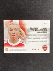 Leah Williamson 2026 Futera Arsenal Landscape Red /19 #AL25