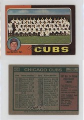 1975 Topps Mini Team Checklist Chicago Cubs Team Jim Marshall #638 1g62