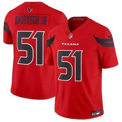 2025 NWT Men&rsquo;s Texans Limited Navy/Red Stitched Jersey S-3XL