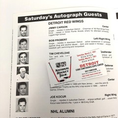 Bob Probert SIGNED Autograph Detroit Red Wings Little Caesars Photo Card 1987-88