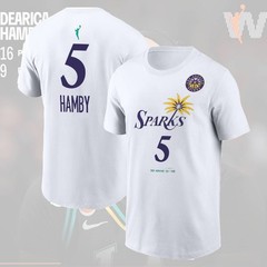 NEW- Dearica Hamby #5 Los Angeles Team Sparks 2026 Player Name & Number Fan Look