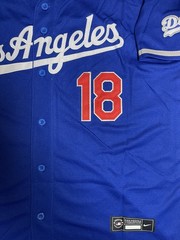 Los Angeles Dodgers Yoshinobu Yamamoto #18 Japanese Kanji Blue Alternate Jersey