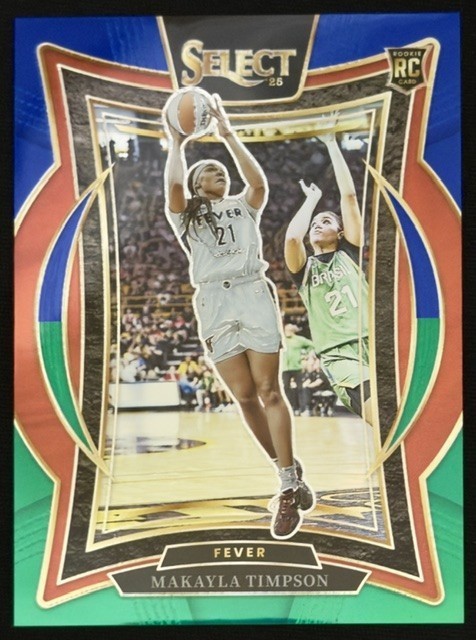 Makayla Timpson 2025 Panini WNBA Select Basketball Blue-Green Prizm #87 /349 RC