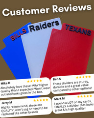 (32) STANDARD NFL Team Sports Card Dividers Football Trading MADE IN USA PLASTIC